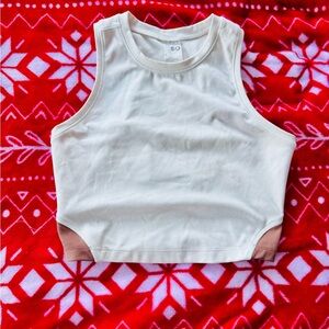 SO Women's White and Brown Crop Top